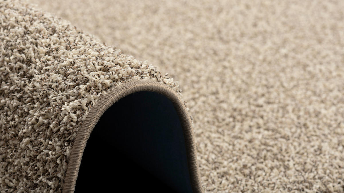 HOCHFLOR VELOURS TEPPICH MONA MIX - Taupe, Textil (160/160cm) - Snapstyle