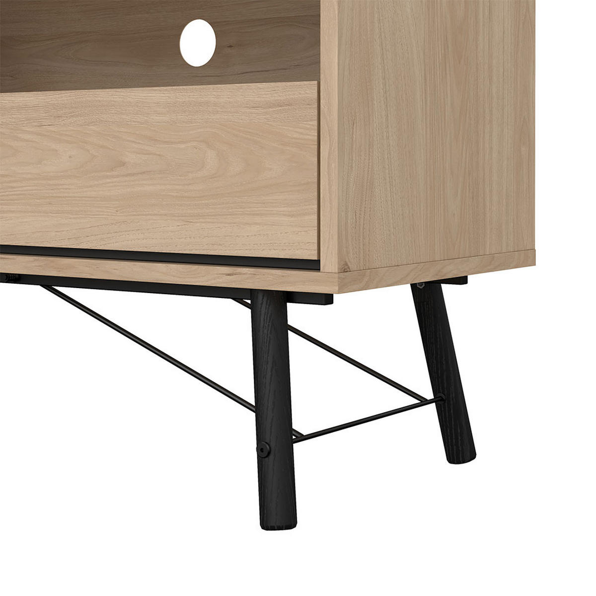 TV-MÖBEL, Ry, Eiche, Holzwerkstoff, 151 x 40 x 60 cm - Eichefarben, Holzwerkstoff (151/60/40cm) - ebuy24