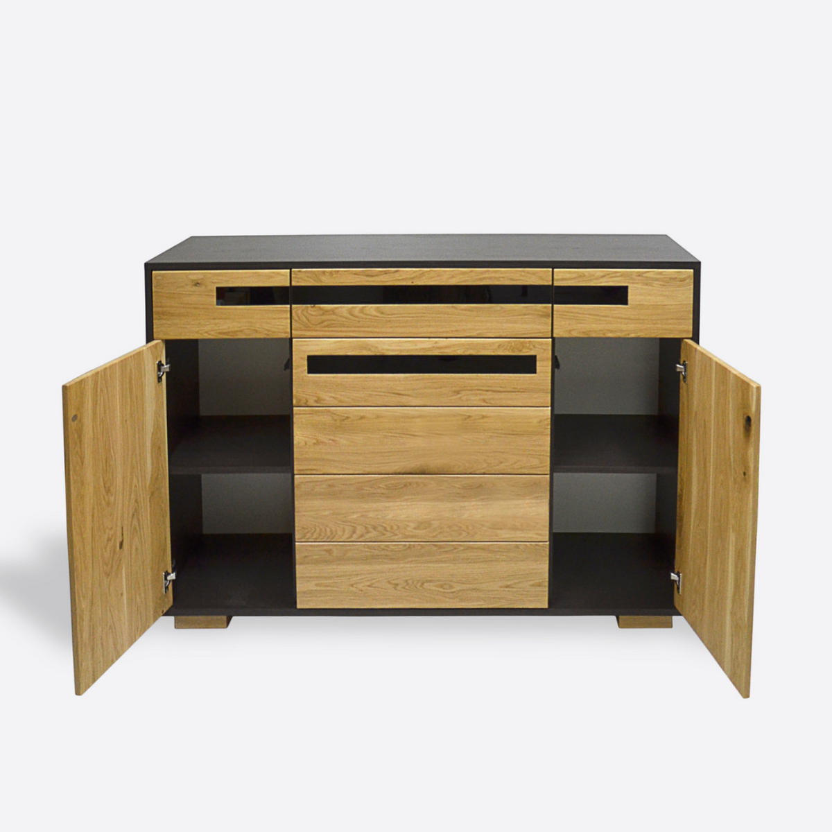 KOMMODE aus Holz mit Schubladen 150 cm breit LAGOS - Eichefarben, Holz (150/100/40cm) - Rawood Furniture
