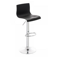 BARHOCKER Kunststoff schwarz - Chromfarben/Schwarz, Kunststoff/Metall (39/84/36cm) - CLP