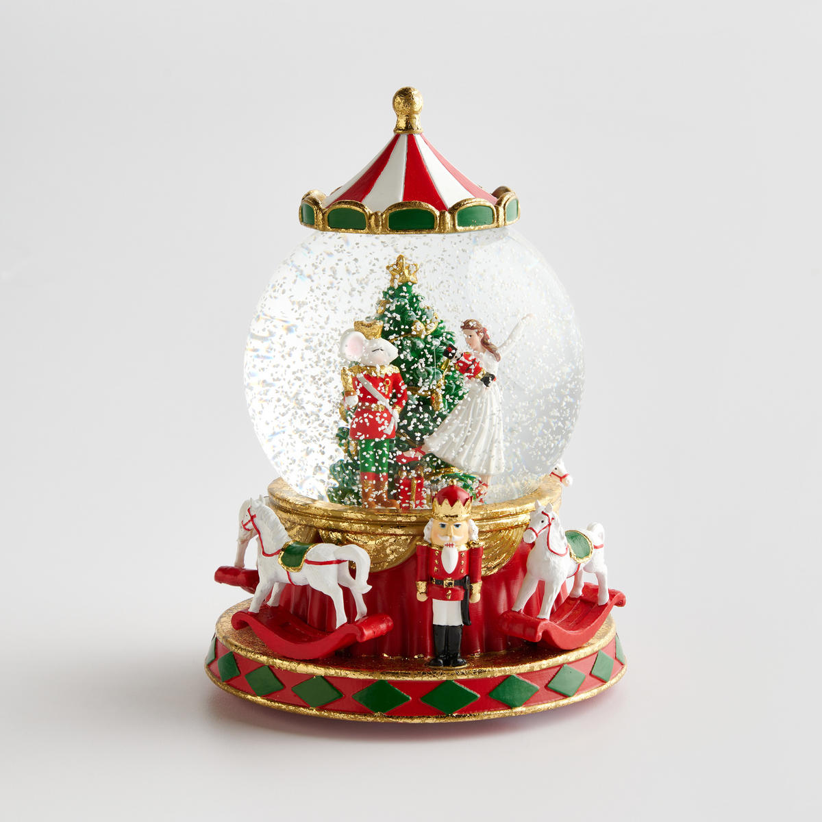 SCHNEEBALL Mit Spieluhr Frostis - Rot, Glas (15/21/15cm) - home&you