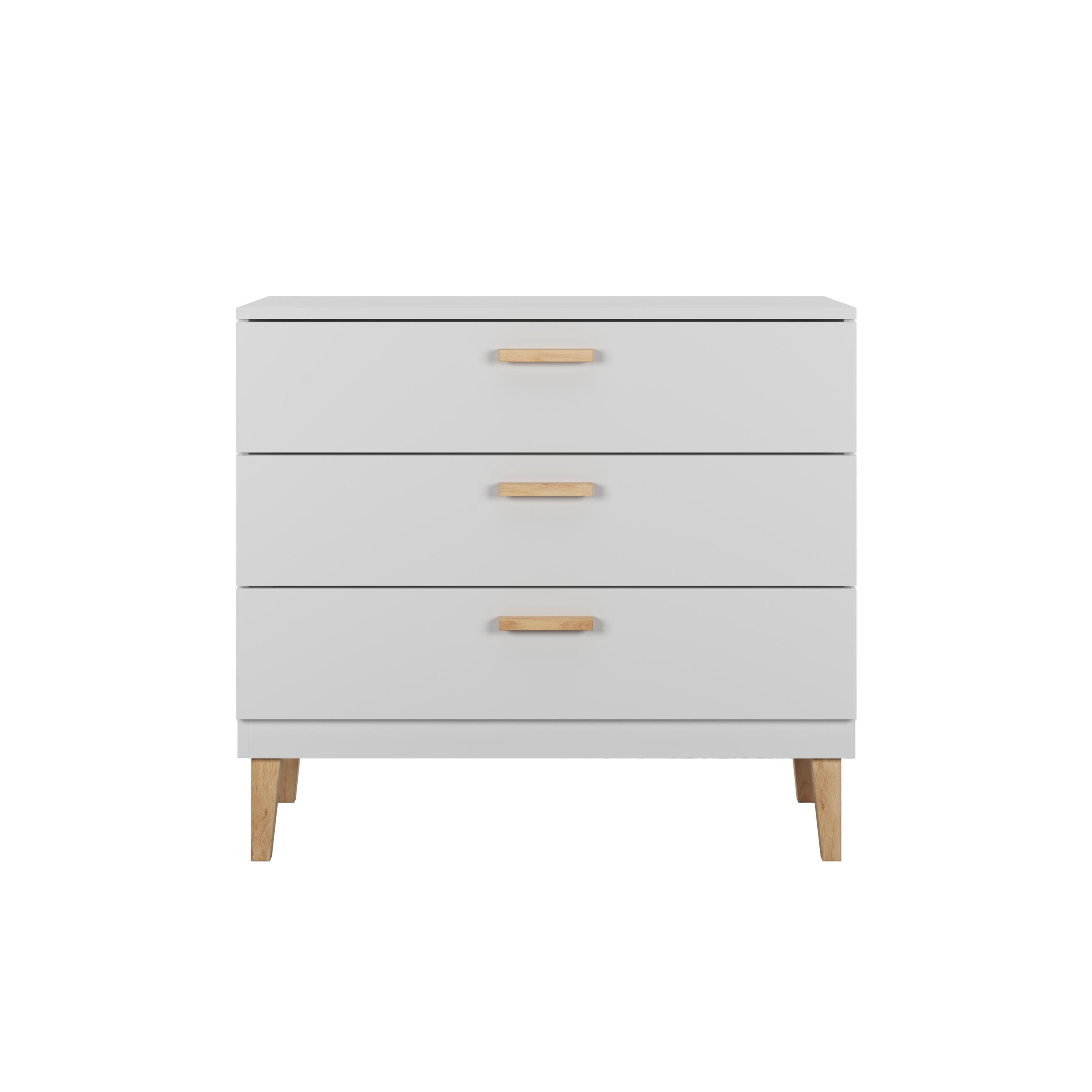 KOMMODE KUBI Weiß 100/90/47 - Weiß, Holzwerkstoff (100/90/47cm) - RAUMHIRSCH FURNITURE