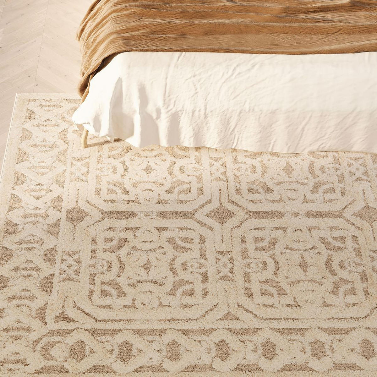 VINTAGE-TEPPICH Meya Beige - Beige, Textil (120/170cm) - Kukoon Rugs