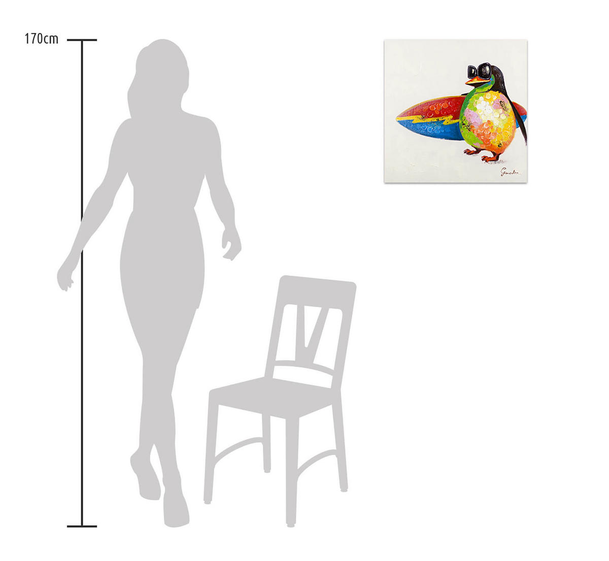 ÖLGEMÄLDE 50/50 cm - Multicolor, Holz/Textil (1/50cm) - KUNSTLOFT