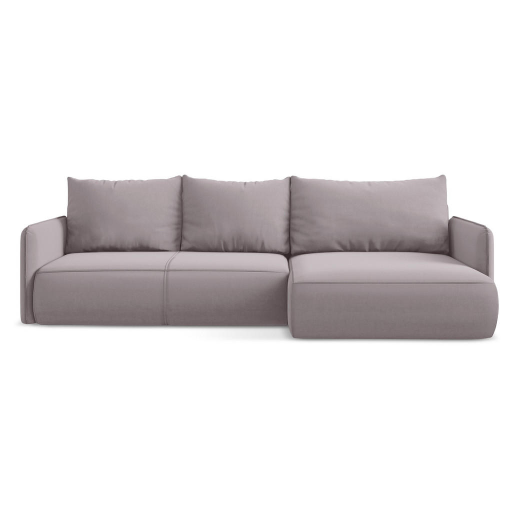Thumbnail - Makamii Ecksofa, Flieder, Textil, 3-Sitzer, Füllung: Schaumstoff, L-Form, Ottomane rechts, 240x148 cm, Made in EU, Wohnz...