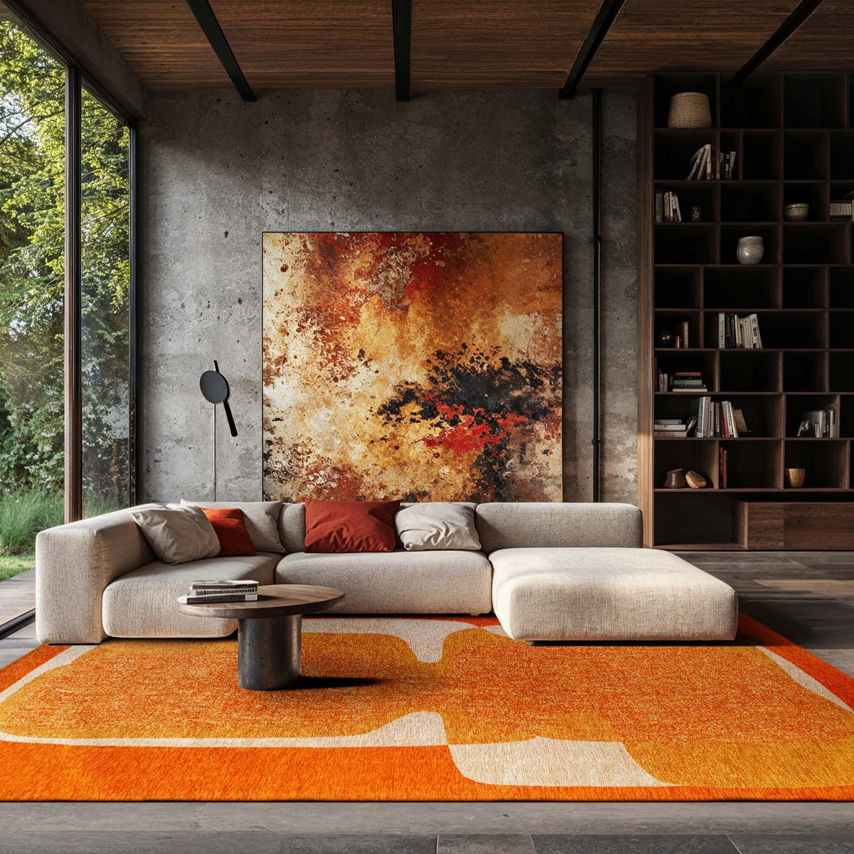 TEPPICH Orange Cocktail Lola&Moi 80/150 cm - Goldfarben, Kunststoff/Textil (80/150cm) - Lola&Moi