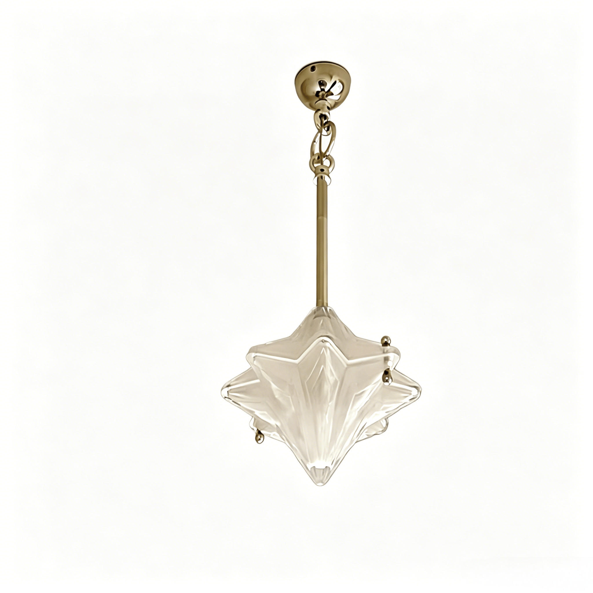 PENDELLEUCHTE Milchglas Gold Vintage, Kücheninsel Badlampe - Weiß, Metall (25/25/25cm) - Weltevree
