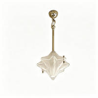 PENDELLEUCHTE Milchglas Gold Vintage, Kücheninsel Badlampe - Weiß, Metall (25/25/25cm) - Weltevree