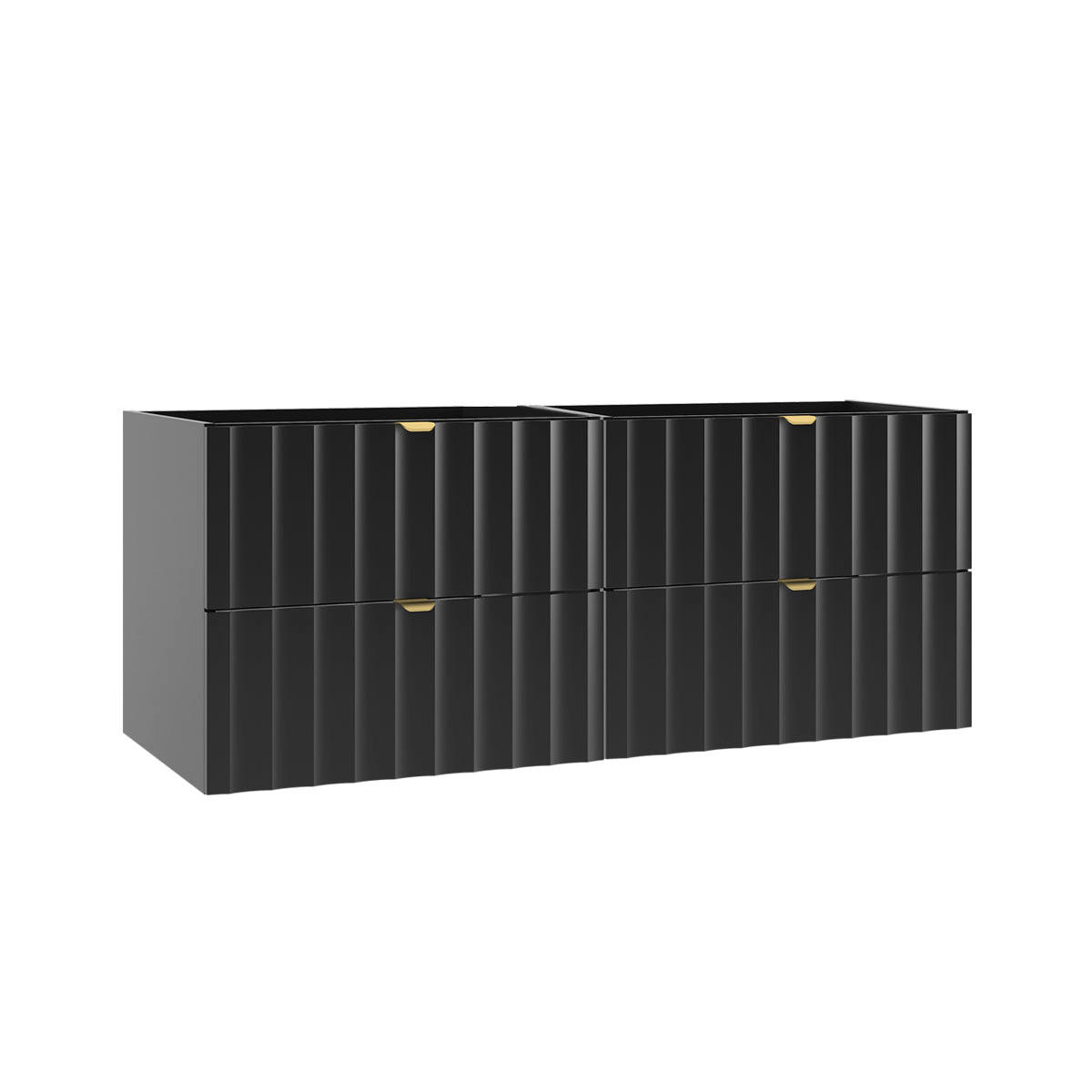 WASCHTISCHUNTERSCHRANK 120cm Lexa Schwarz - Schwarz, Holzwerkstoff (120/50/45.8cm) - Petits-meubles