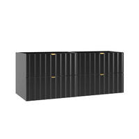 WASCHTISCHUNTERSCHRANK 120cm Lexa Schwarz - Schwarz, Holzwerkstoff (120/50/45.8cm) - Petits-meubles