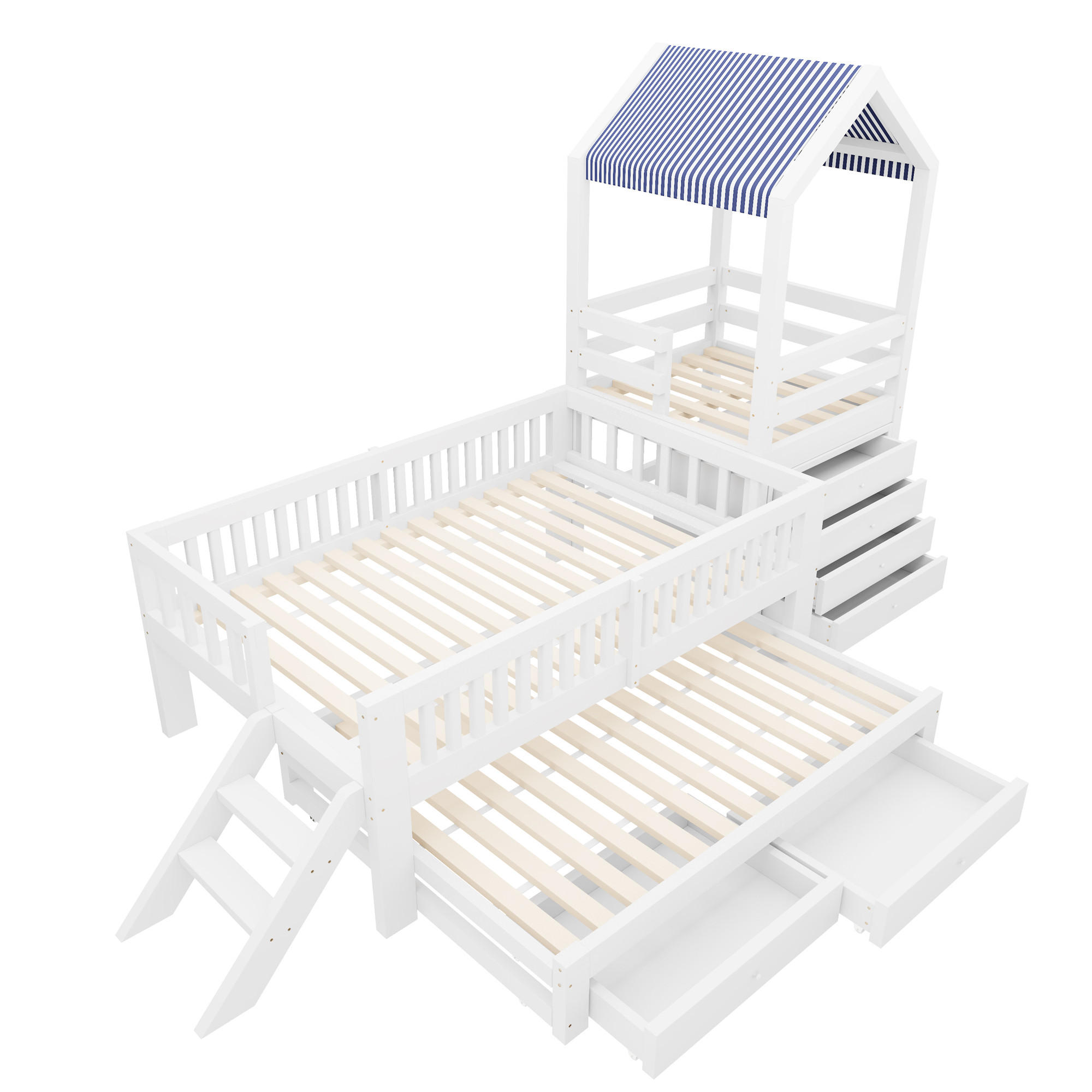 ComfortXL Hausbett Weiß 90x200 cm