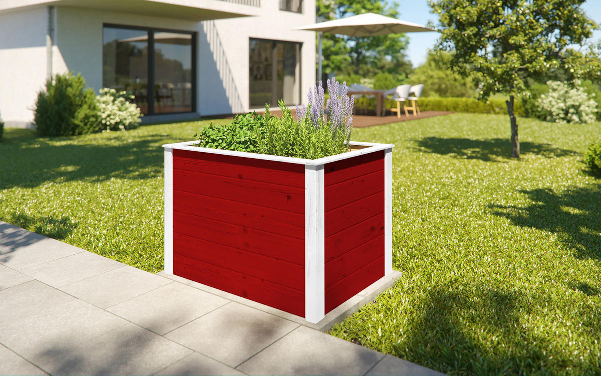 HOCHBEET WEKA Element-Hochbeet Modular - Rot, Holz (100/69/71cm)