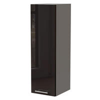 KÜCHENHÄNGESCHRANK W4/30 Essen Schwarz Hochglanz / Grau Matt 30 / 32,5 / 96cm - Schwarz Hochglanz/Schwarz, Holz/Holzwerkstoff (30/96/32.5cm) - Feldmann-Wohnen
