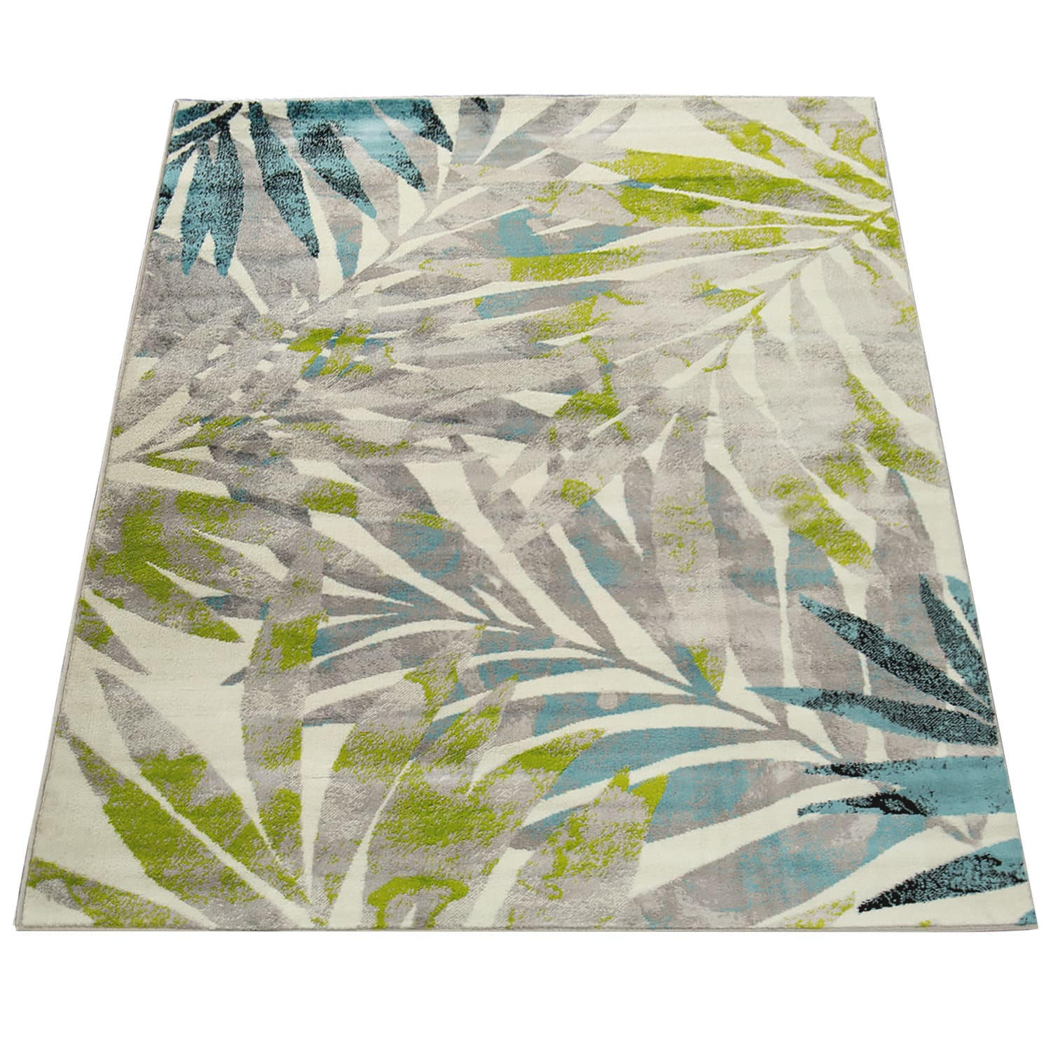 KURZFLORTEPPICH, mit Blätter-Motiv, Mehrfarbig, 80 x 150 cm - Multicolor, Textil (80/150cm) - KADIMA DESIGN