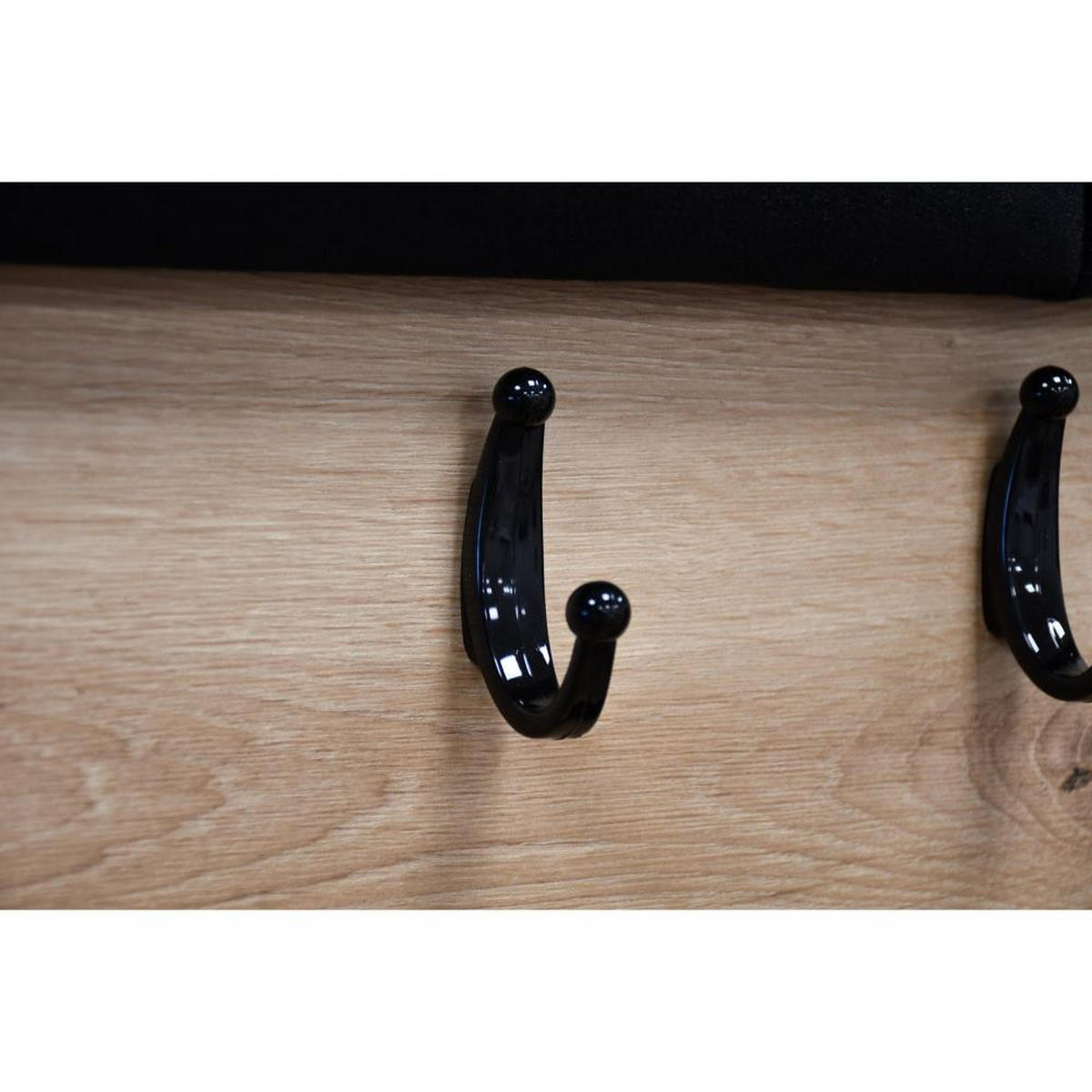 GARDEROBE Margaret I+IV 121/203/43 mit gepolsterten Paneelen - Kaschmir/Schwarz, Holzwerkstoff/Kunststoff (121/203/43cm) - Beautysofa