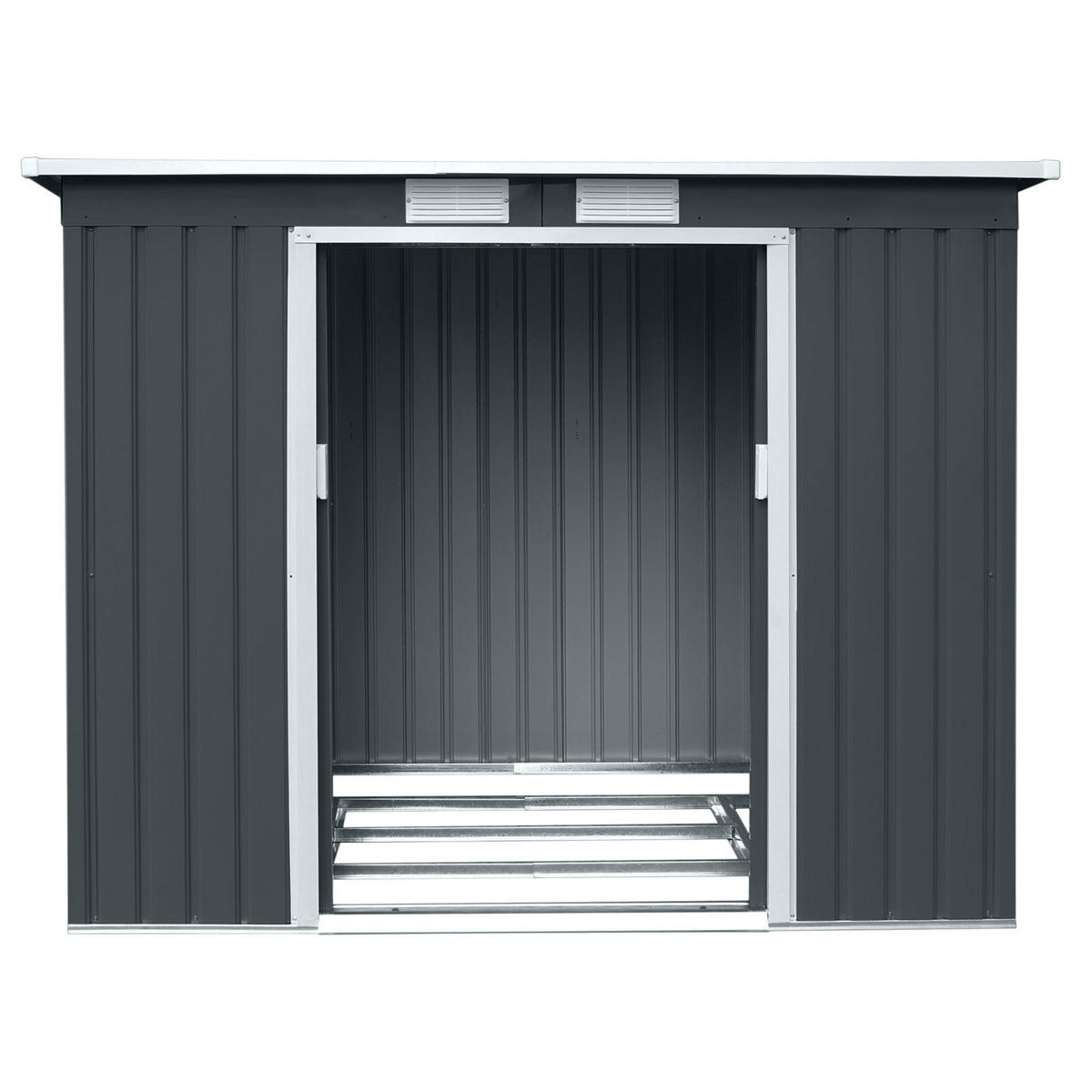 GERÄTEHAUS P100 Metall Grau - Grau, Metall (130/173/213cm) - HATTORO