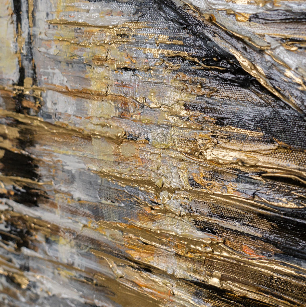 GEMÄLDE Regnerischer Spaziergang Schattenfugenrahmen Schwarz 70x50 cm - Schwarz, Holz (70/50cm) - YS-art gallery