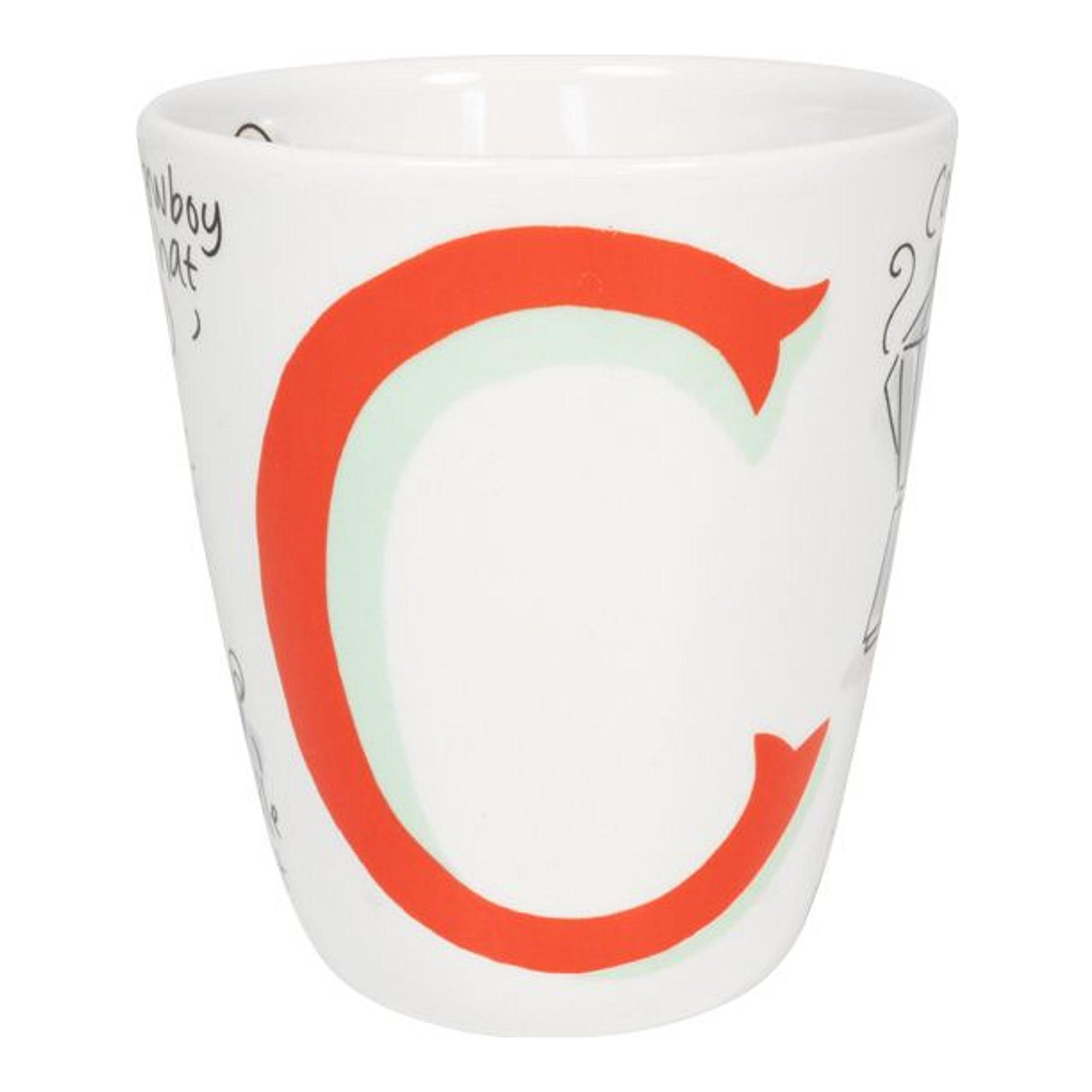 BECHER Liebesbrief C in Bunt - 350 ml - Multicolor, Keramik (0.35L) - Blond Amsterdam