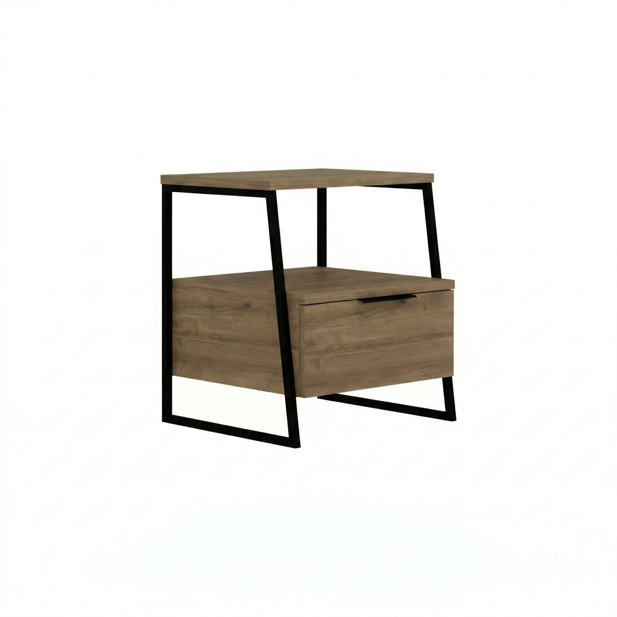 NACHTTISCH Pal Dunkle Eiche 45/40/50 cm - Walnussfarben, Holzwerkstoff (45/50/40cm) - Decortie