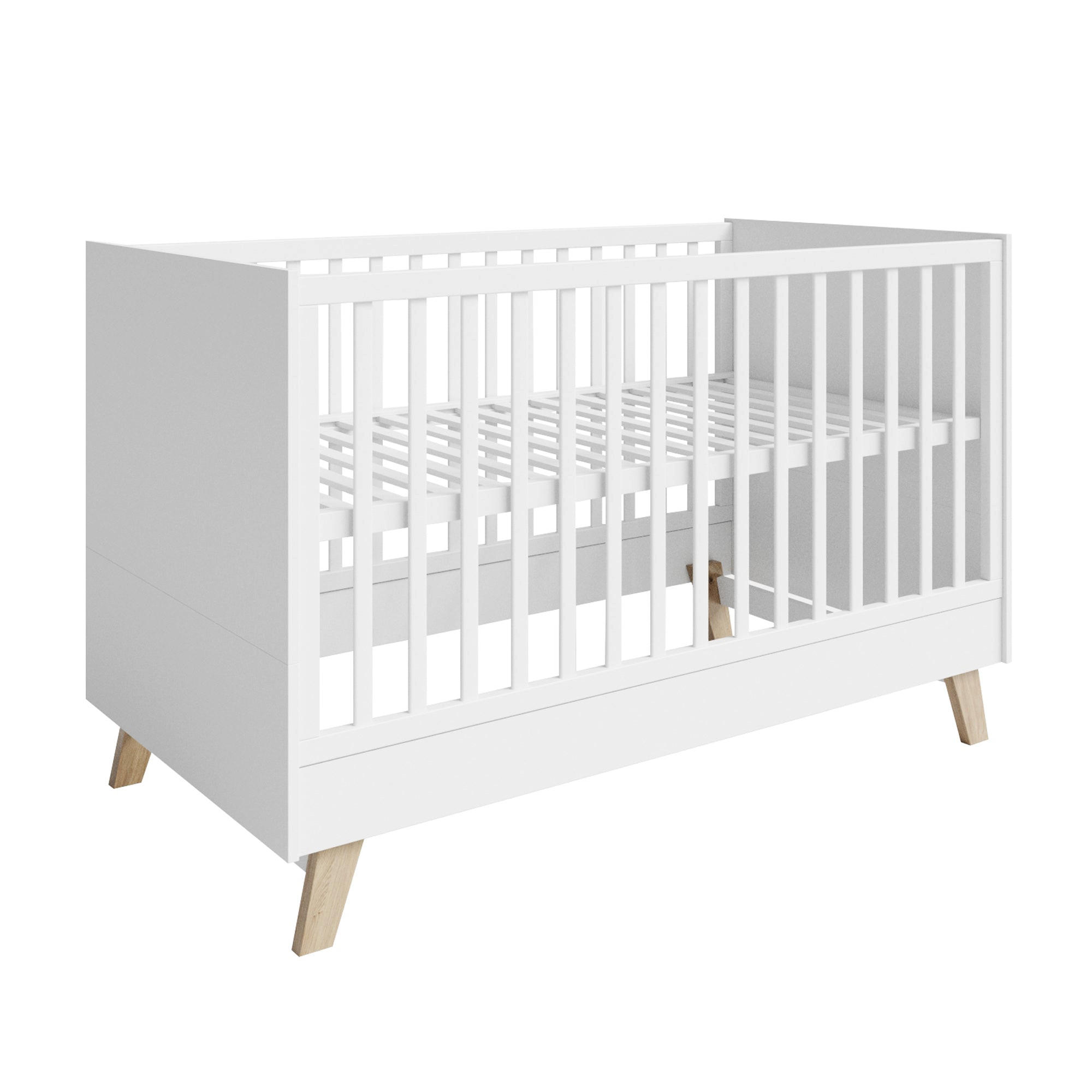 BABYBETT Smile 70 x 140 cm - Weiß, Holz/Holzwerkstoff (70/140cm) - Roba