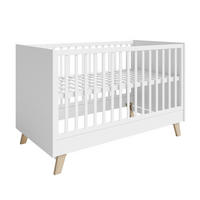 BABYBETT Smile 70 x 140 cm - Weiß, Holz/Holzwerkstoff (70/140cm) - Roba