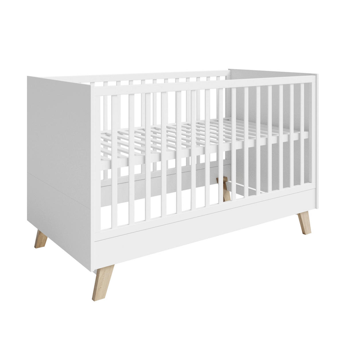 BABYBETT Smile 70 x 140 cm - Weiß, Holz/Holzwerkstoff (70/140cm) - Roba