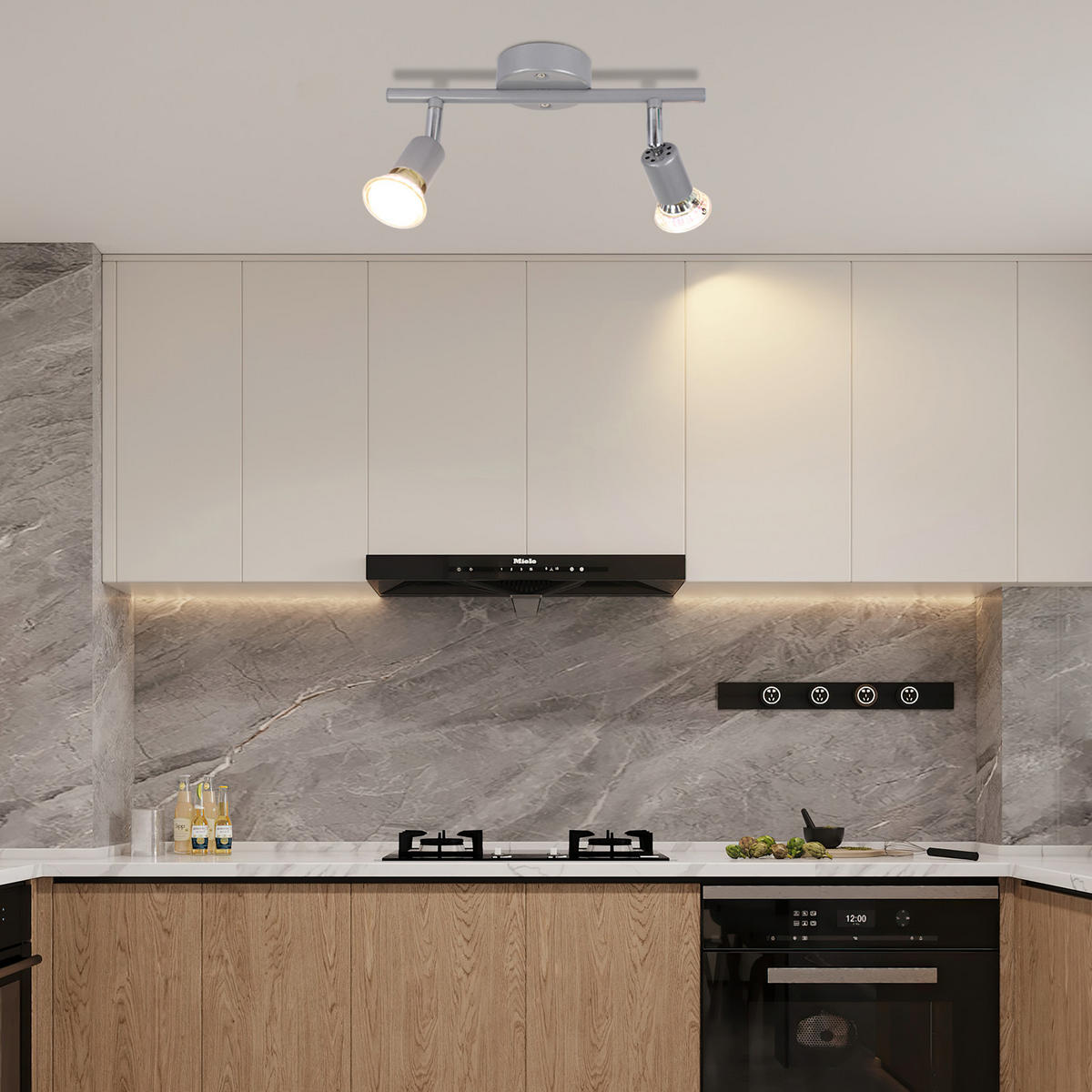 DECKENSTRAHLER Brandal 15/8/26 cm - Silberfarben, Metall (26/15/8cm) - ZMH