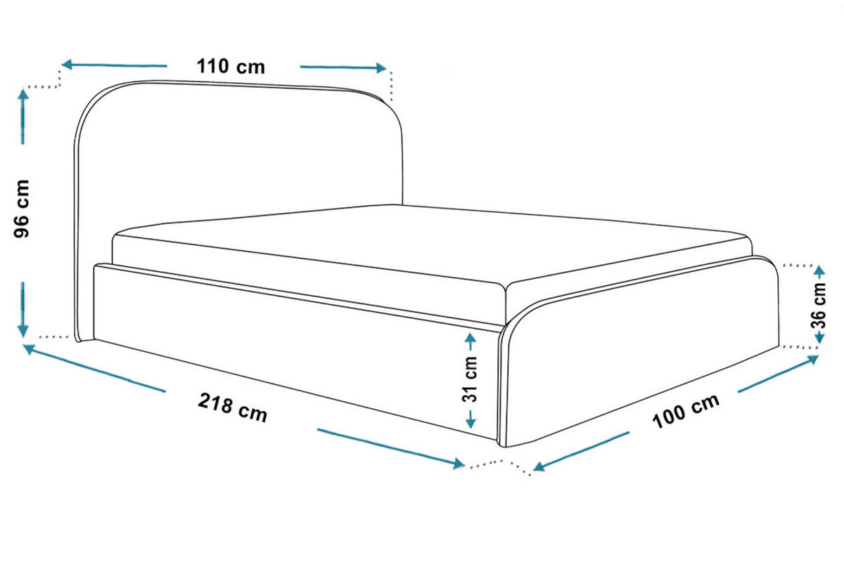 BETT 90x200 - Polsterbett mit Bettkasten und Metallrahmen - Modern Betten - Amor-Samtstoff - Kollektion Vienna - Beige - Beige, Holz/Textil (90/200cm) - Alpi-Möbel
