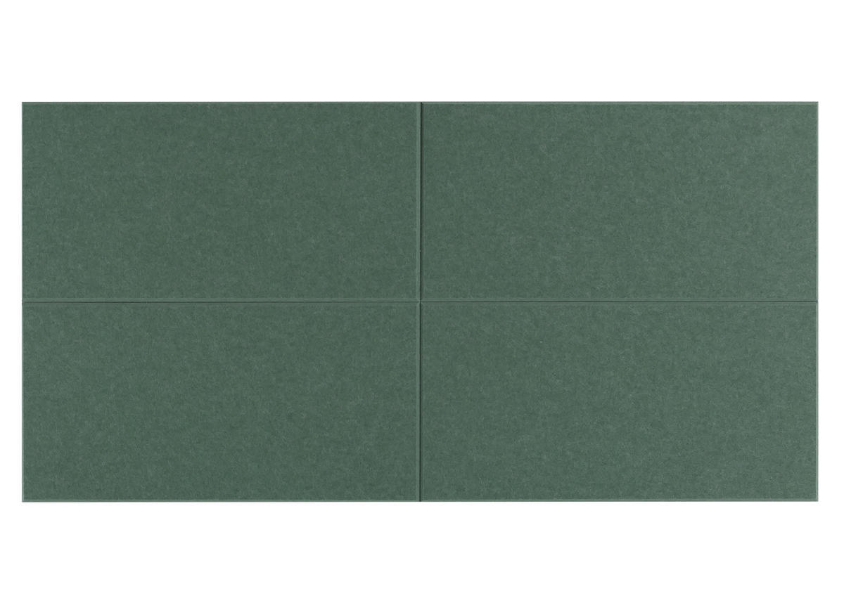 AKUSTICKÝ STENOVÝ PANEL Zelený – kompletná sada - zelená, textil (30/60/1cm) - MCW