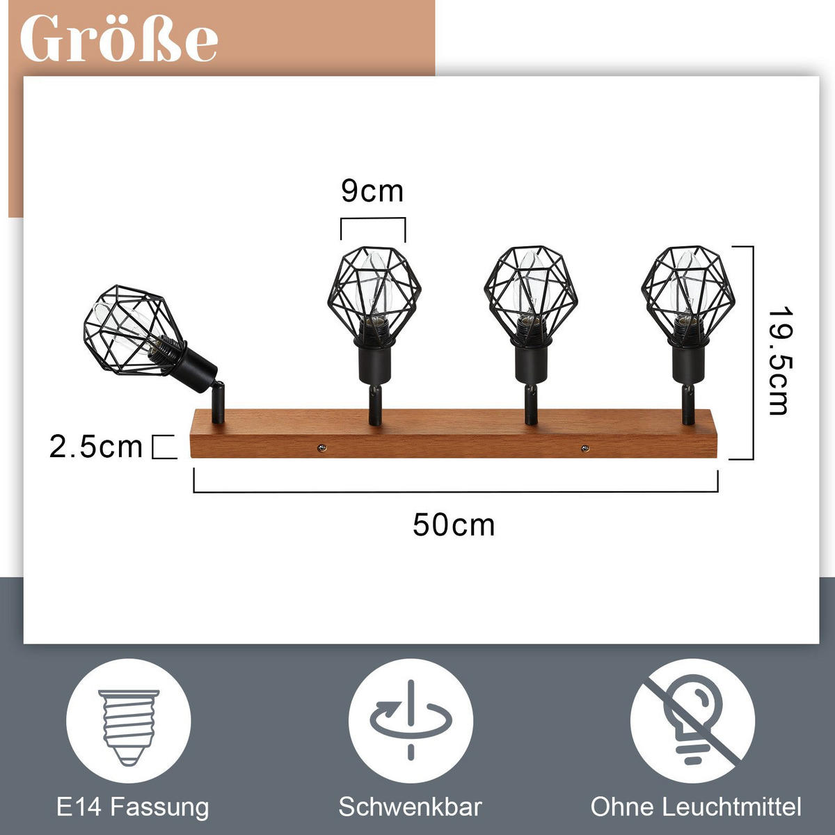 STRAHLER Schläger 20/9/50 cm - Schwarz, Metall (20/9/50cm) - Nettlife