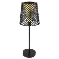 LED AUSSENLEUCHTE Metall Schwarz Loch Design 2er Set - Schwarz, Metall (18/18/50cm) - Globo Lighting