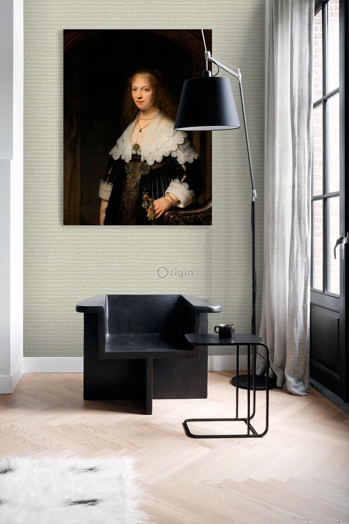 TAPETE Krokodil-Optik 53 cm x 10.05 m - Weiß, Papier (53/1000cm) - Origin Wallcoverings