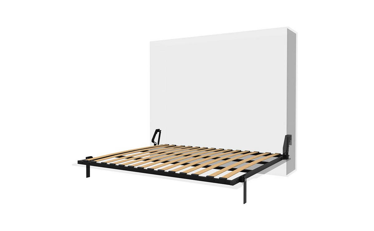 SCHRANKBETT Morphy Einbaubares 200x180 Horizontal - Weiß, Holz/Metall (200/180cm) - WallBedKing