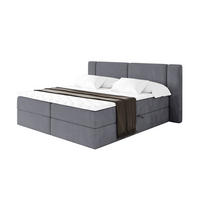 BOXBETT mit Matratze H4 - EVON - 180x200 cm Dunkelgrau - Dunkelgrau, Holzwerkstoff (180/200cm) - ALTDECOR
