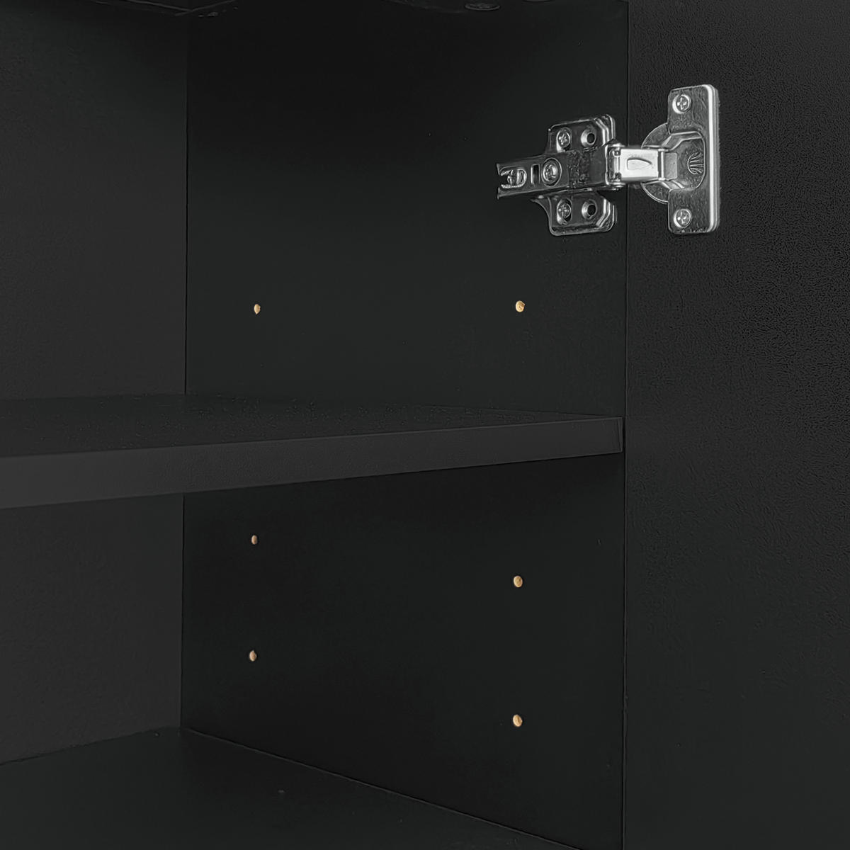 SCHUHSCHRANK aus Spanplatte 83x35x101cm in Schwarz mit 2 Schubladen - Schwarz, Holzwerkstoff (83/101/35cm) - Modfu