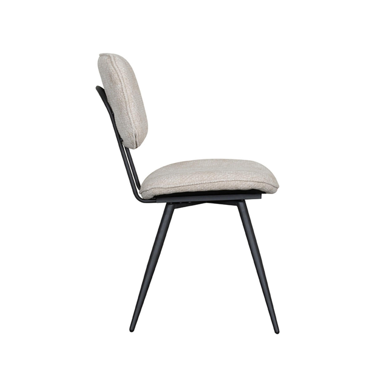 ESSZIMMERSTUHL Liva Beige 60/49/87 cm 2er-Set - Creme, Textil (49/87/60cm) - LABEL51