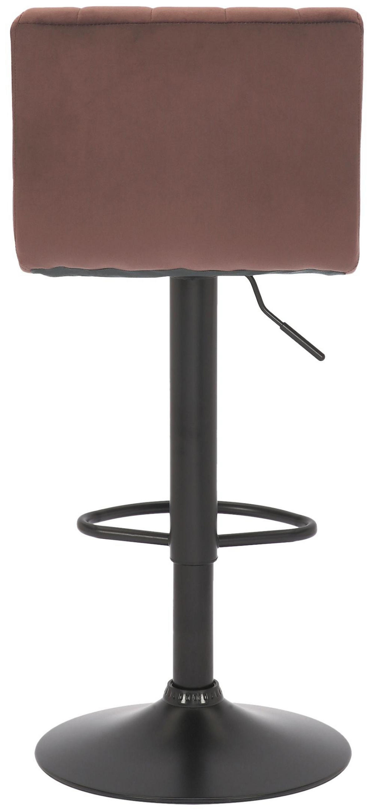 BARHOCKER 2er Set Samt braun - Braun, Textil/Metall (41/87/49cm) - CLP