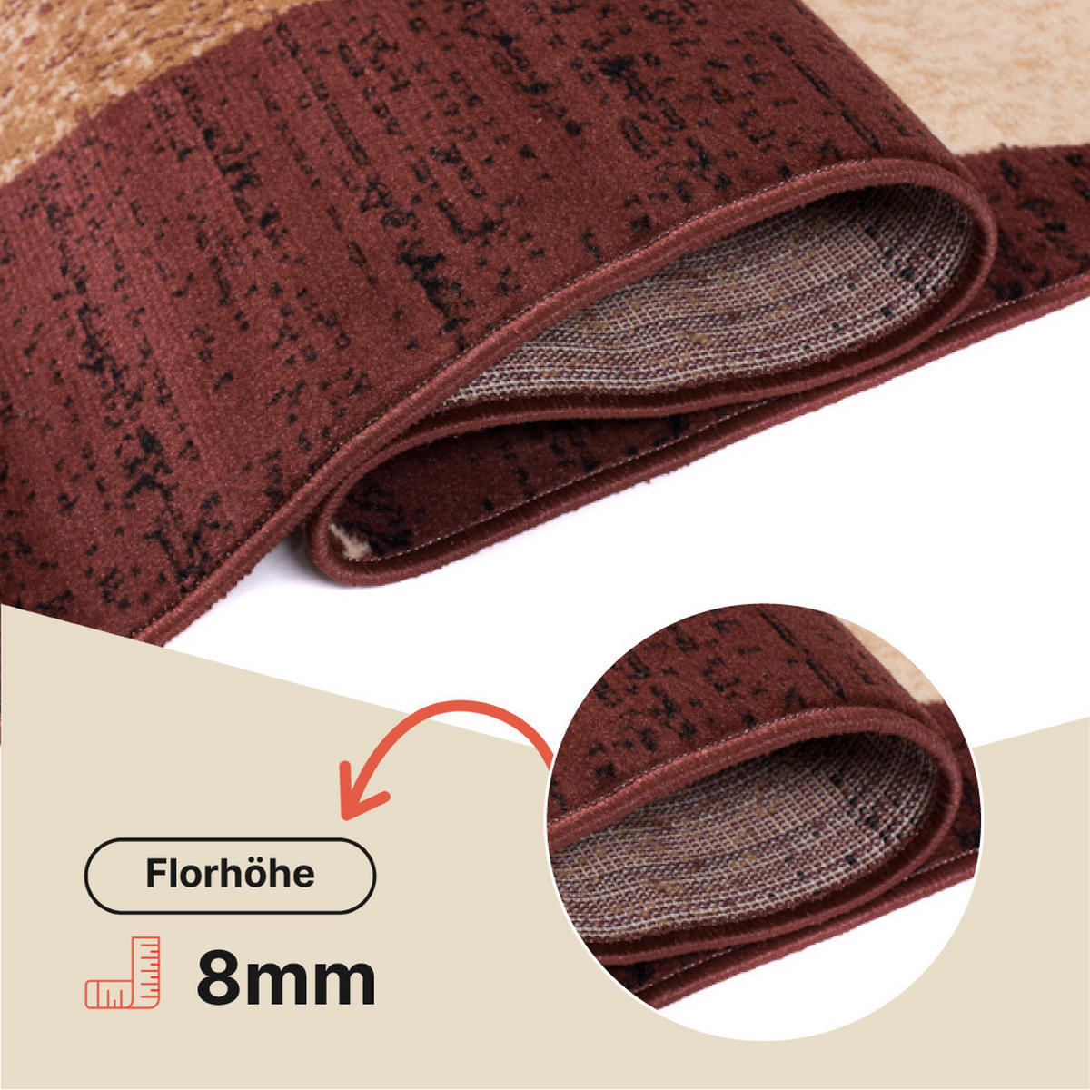 TEPPICH DREAM Braun 120/170 cm - Braun, Textil (120/170cm) - Tapiso