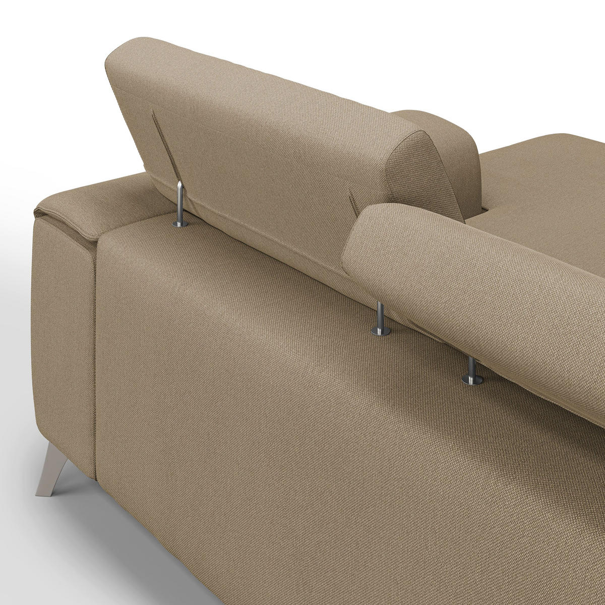 ECKSOFA RECHTS Fusion - Beige, Textil (260/102cm) - Divani.store