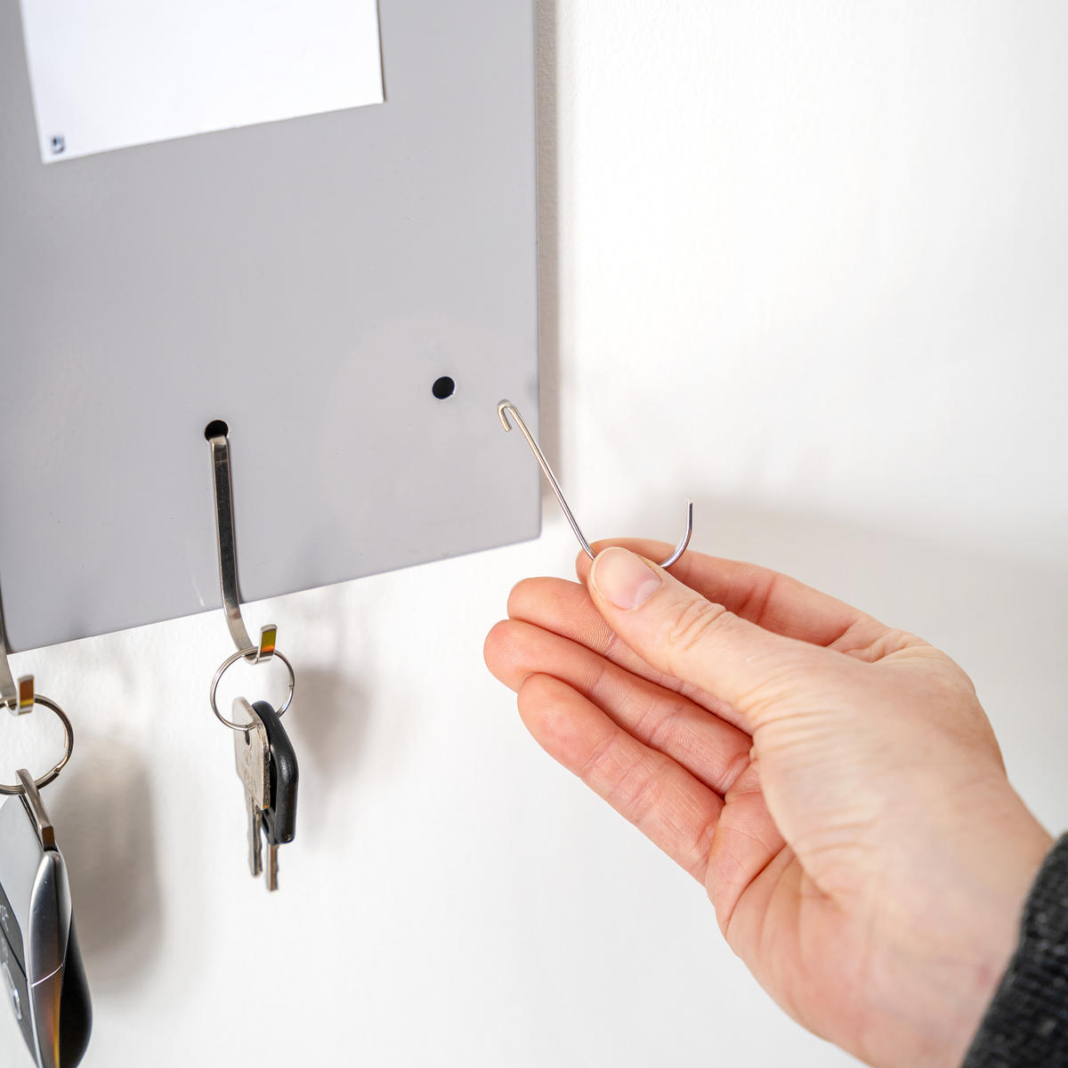 MAGNETTAFEL inkl. Zubehör, Metall grau - Grau, Metall (50/35/1.5cm) - bremermann