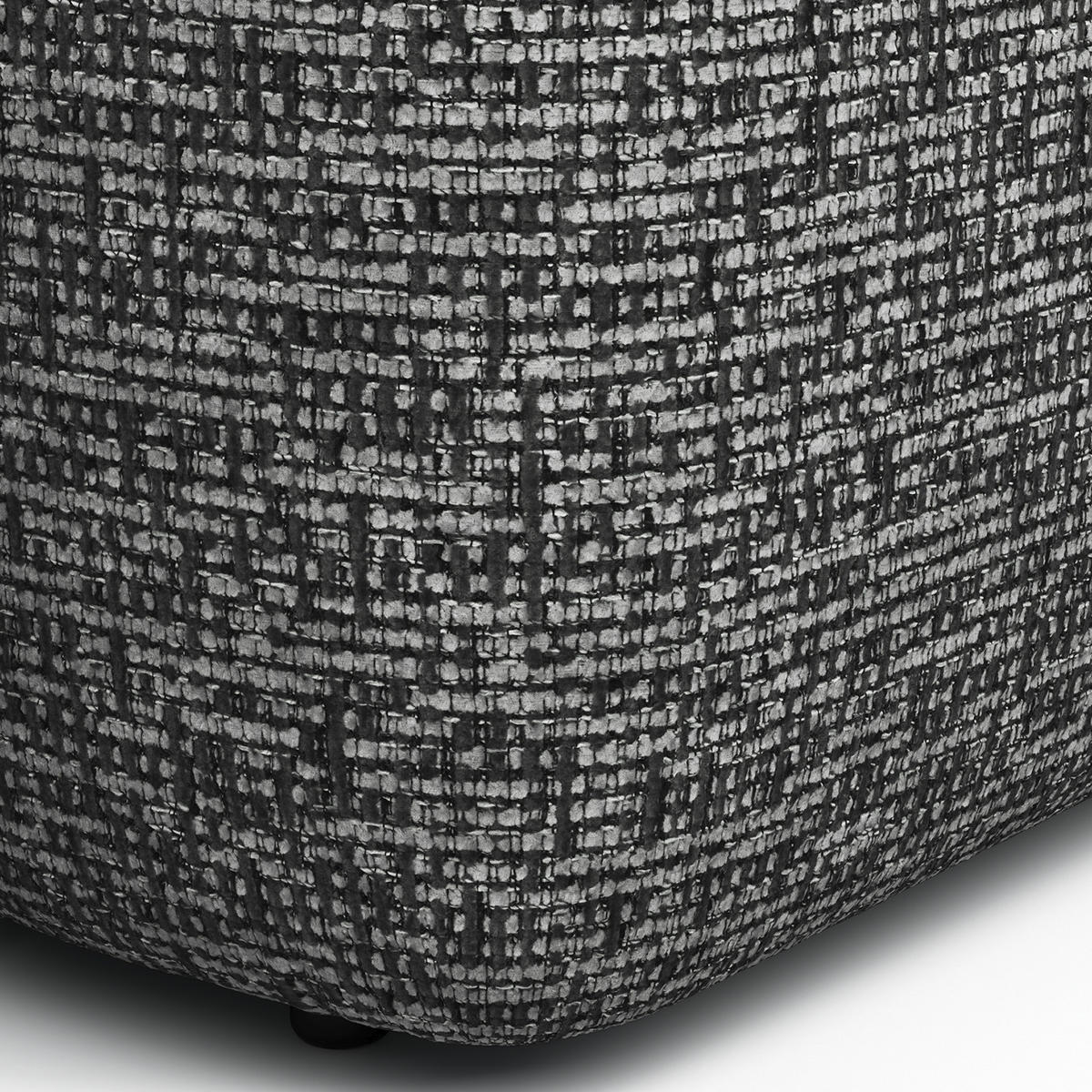 POLSTERHOCKER - Schwarz/Grau, Kunststoff/Textil (81/38/100cm) - home24