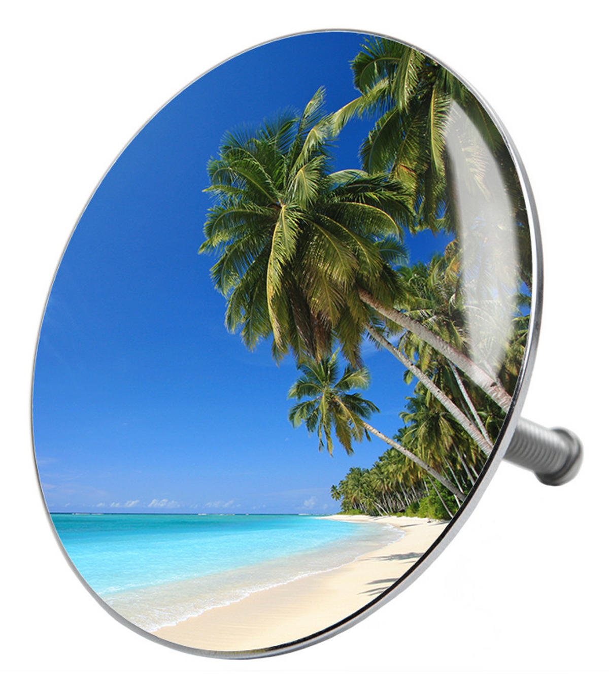 BADEWANNENSTÖPSEL Karibik - Blau, Metall (8/10/10cm) - Sanilo