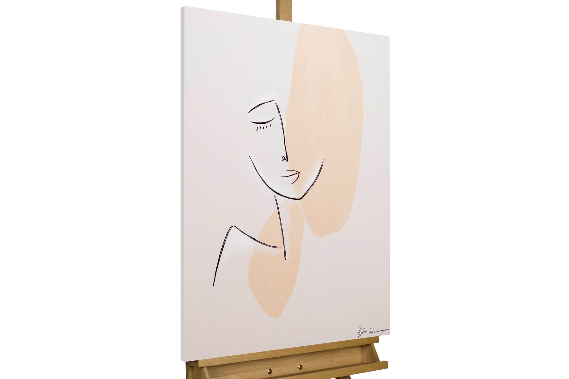 ACRYLBILD HANDGEMALT 60/90 cm - Pink, Holz/Textil (60/90cm) - KUNSTLOFT