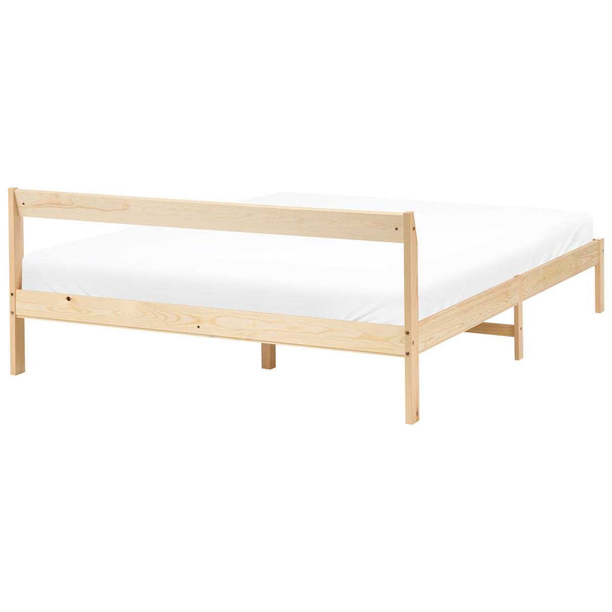 BETT mit Lattenrost 140/200 Kiefernholz Hellbraun Madone - Hellbraun/Braun, Holz (140/200cm) - Beliani