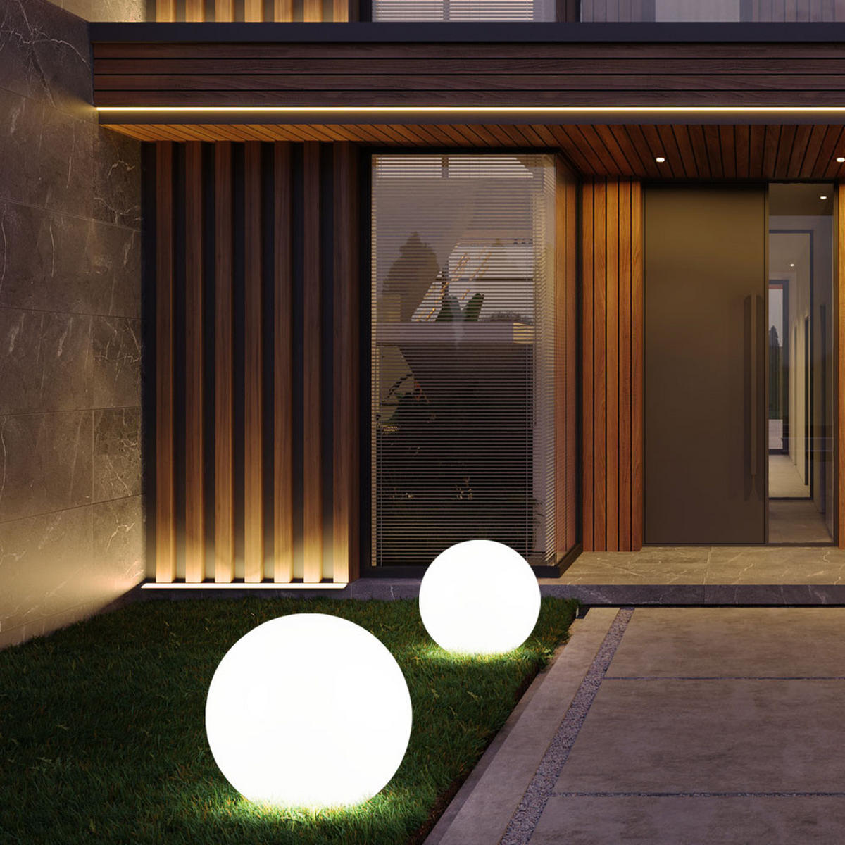 LED AUSSENLEUCHTE Solarkugel Weiß Silber 2er Set - Weiß, Kunststoff (30/62/30cm)
