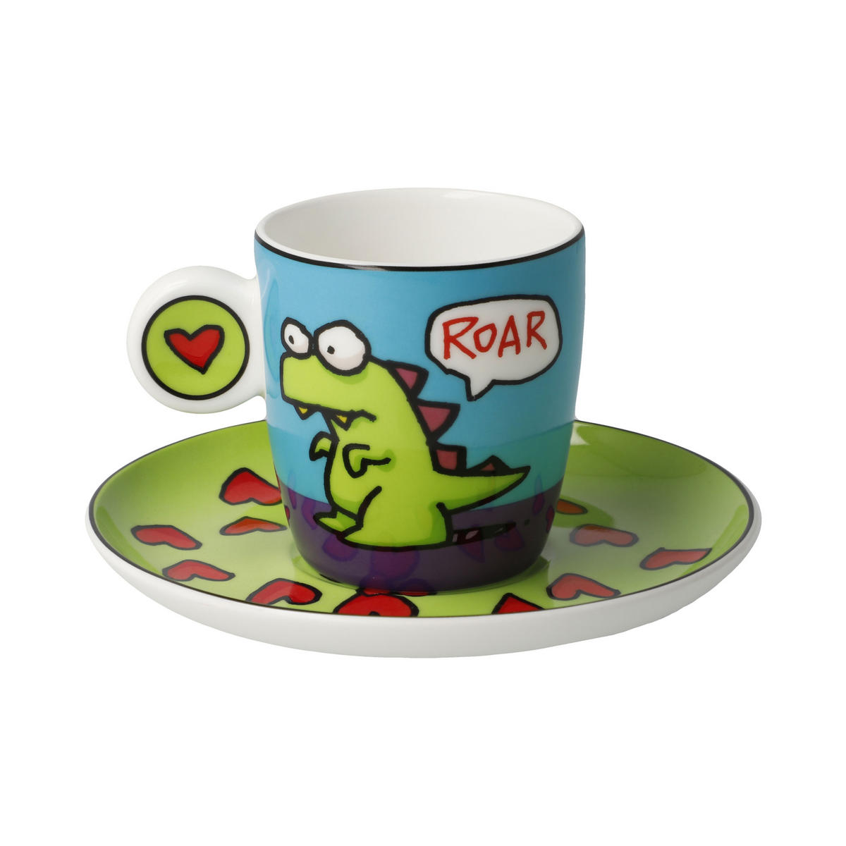 ESPRESSOTASSE Ed Eck- Roar, Fine Bone China, Bunt, 100 ml - Multicolor, Keramik (0.1L) - Goebel