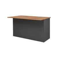 KÜCHENINSEL Anthrazit, Eiche 90/155/90 cm - Eichefarben/Anthrazit, Holzwerkstoff (155/90/90cm) - DMORA
