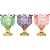 TEELICHTHALTER Valencia 3-tlg. 16 cm - Multicolor, Glas (12.5/16cm) - FURNARO