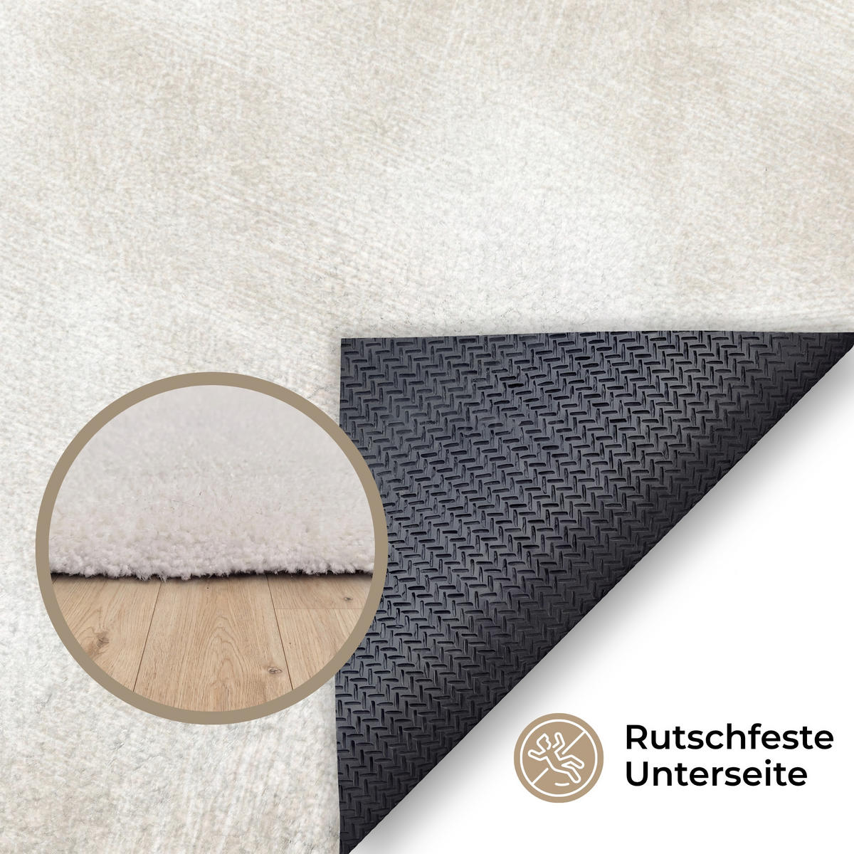 KOBERCE - Jemné - Textúra - Béžová - 200x140 cm - krémová, textil/plast (200/0.4cm) - OnlyWow