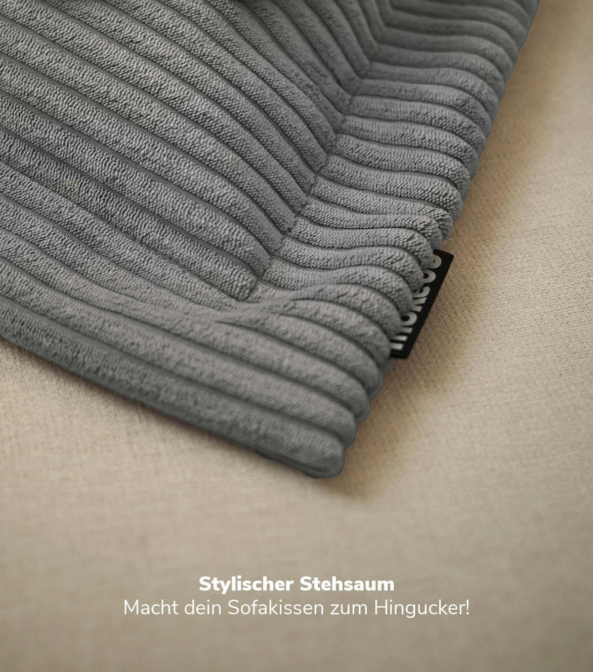 SOFAKISSEN Das Wölkchen - Anthrazit, Textil (70/8cm) - Mokebo